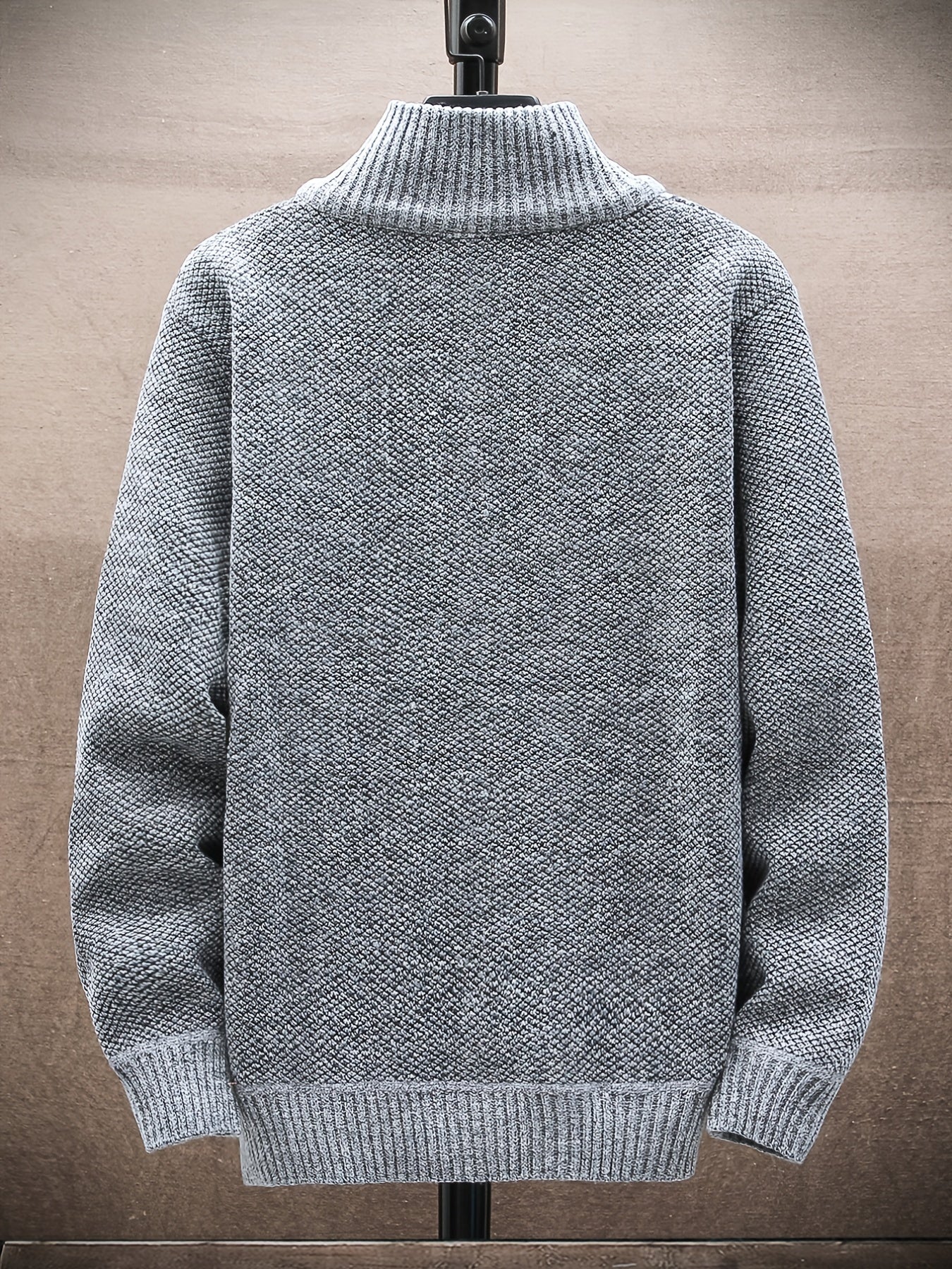 Men's Casual Plush Thick Cardigan Sweater