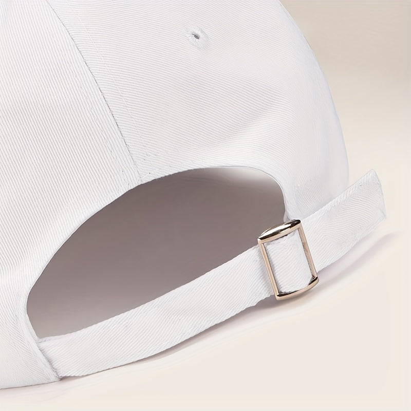 Peach Blossom Embroidery Baseball Cap Breathable Sports Hat