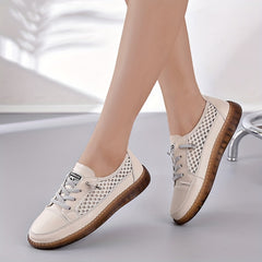 Women's Hollow Out Flat Sneakers Mesh Low Top Shoes
