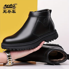 Men's High Top Slip On Boots Smart Casual Walking Shoes