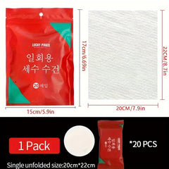 20pcs Compressed Towel Disposable Face Towel for Camping & Travel