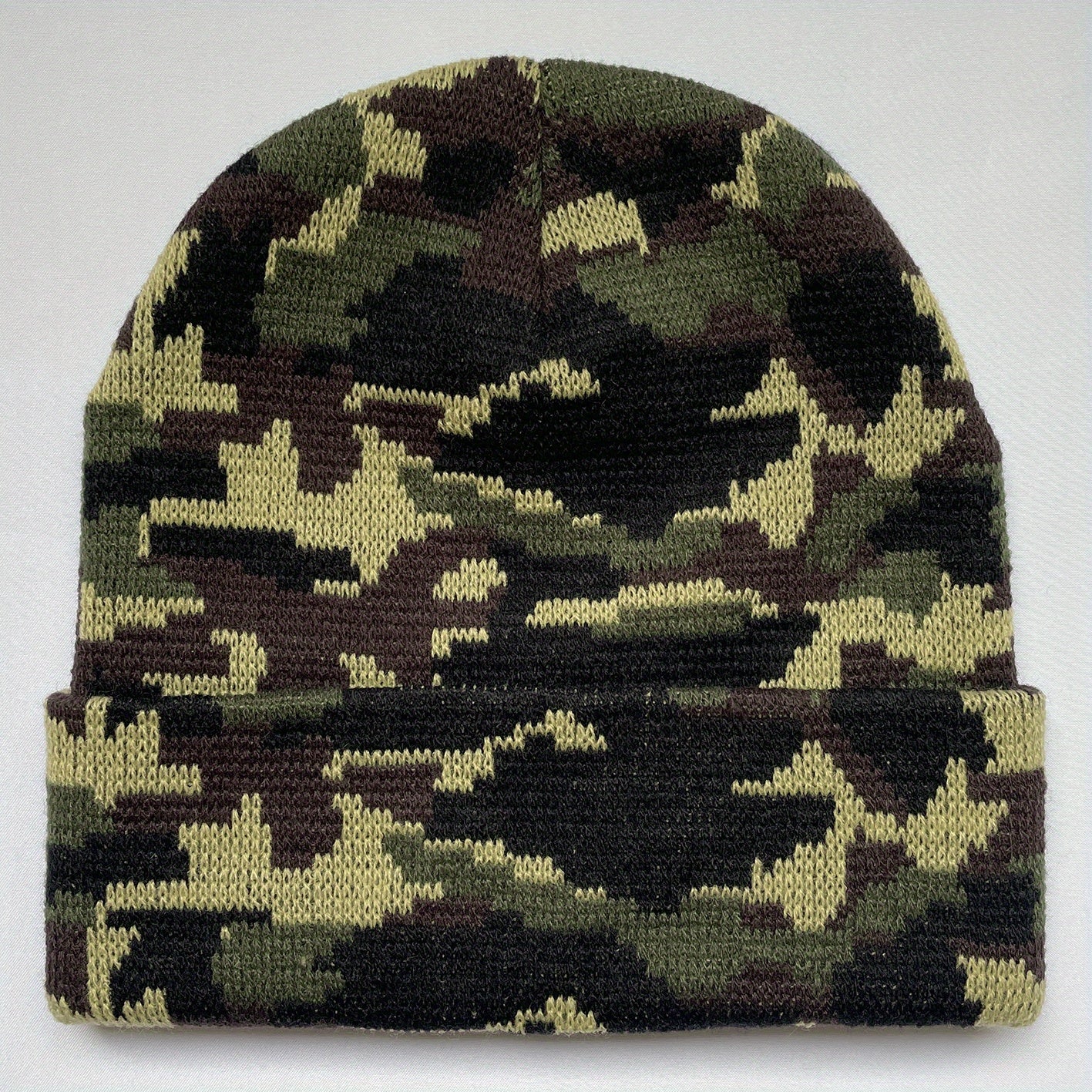 Camouflage Windproof Knit Beanie Hat Autumn Winter Warm Ski Cold Hat
