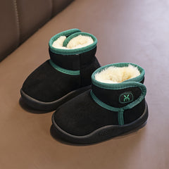 Girl's Solid Snow Boots Warm Fleece Cozy Non slip Ankle Boots