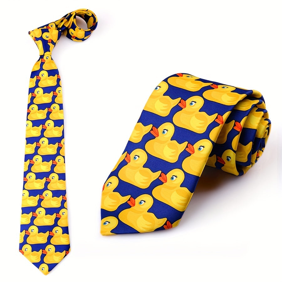 Men's Duck Snowman Necktie for Wedding Party Outfit
