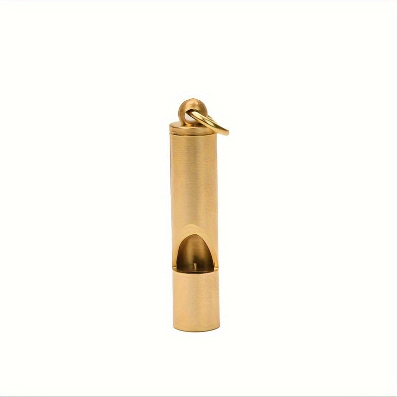 Retro Style Brass Key Chain Whistle for Outdoor Survival Training