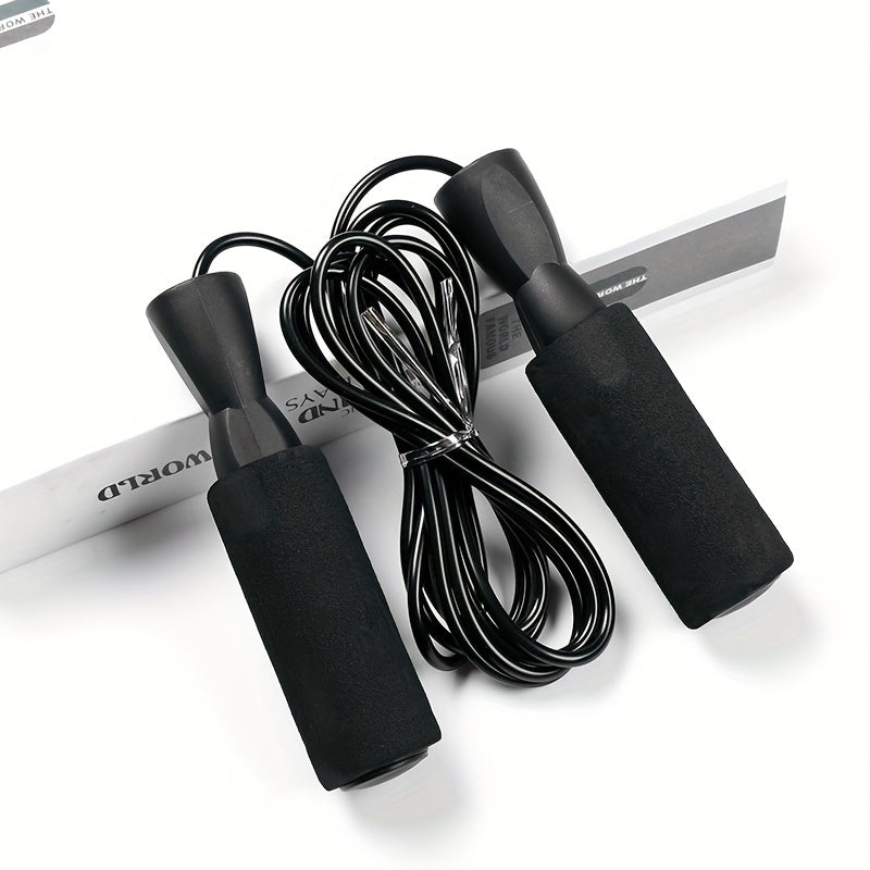 PVC Rope Skipping Rope With Sponge Handle - Fitness Exercise
