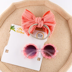 Baby Girl Flower Sunglasses & Headband Set