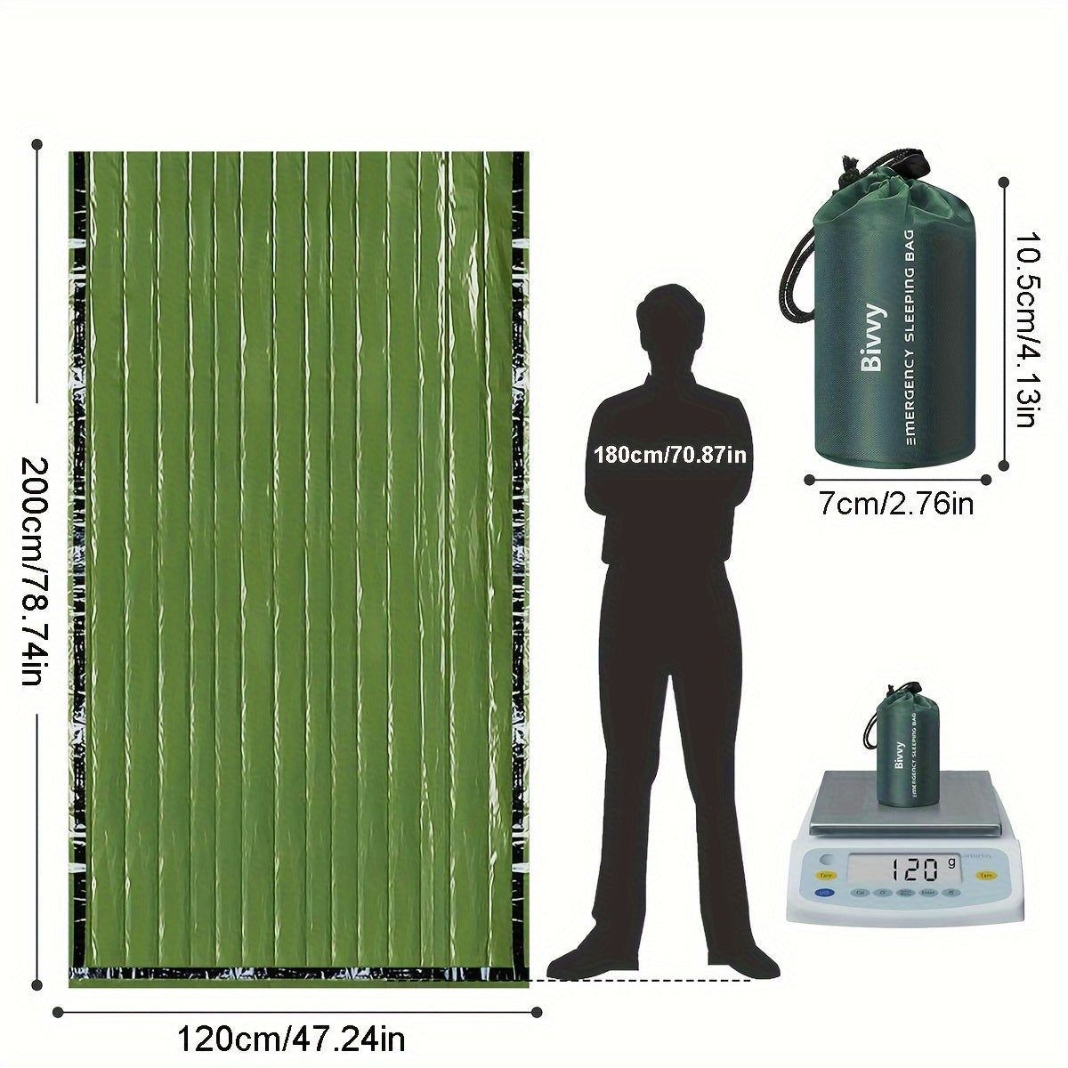 Thermal Emergency Sleeping Bag Waterproof Lightweight Survival Sleeping Bag