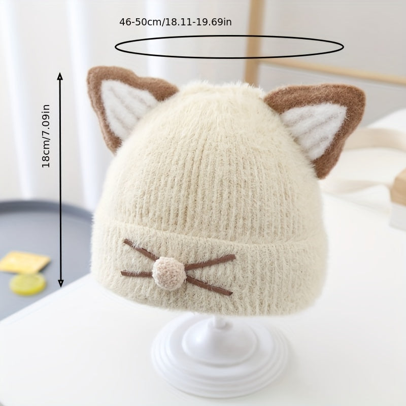 Kids Winter Knitted Hat with Ear Protector for Birthday Gift