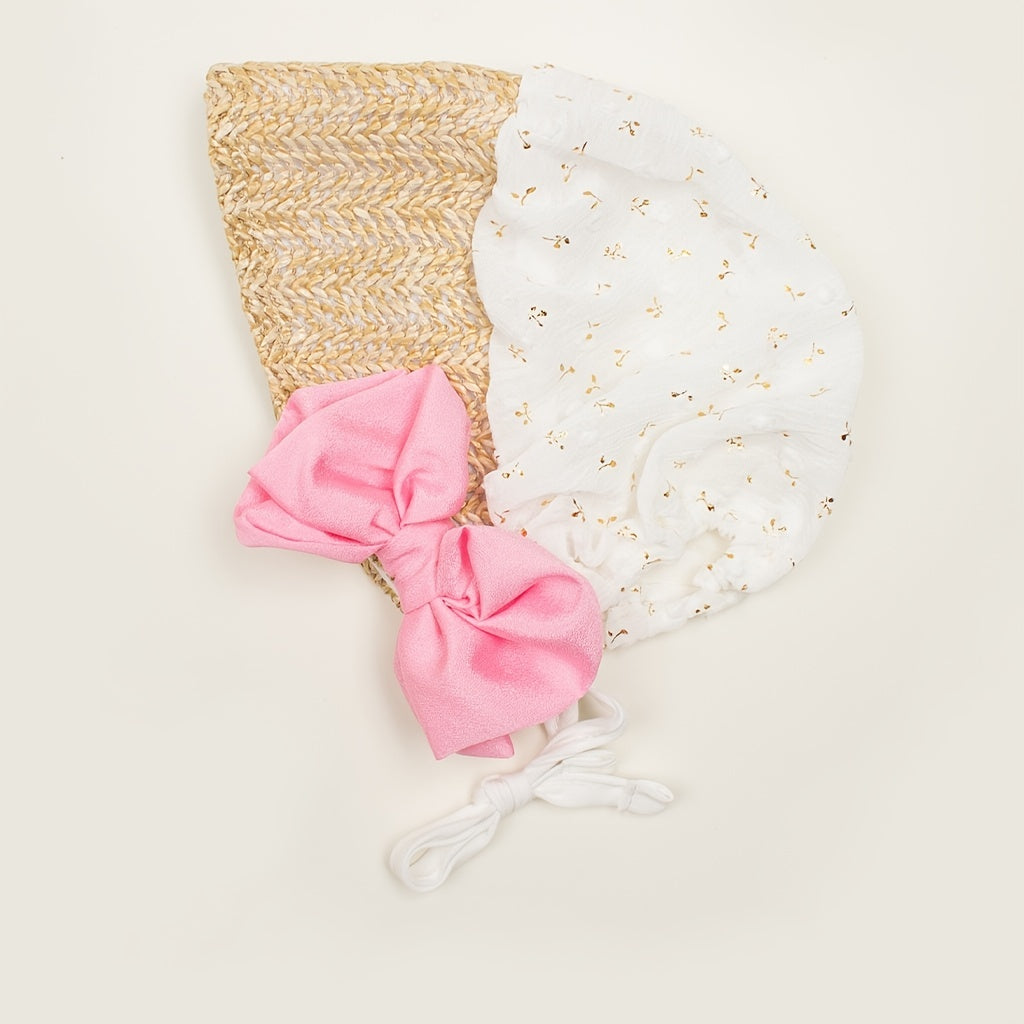 Chiffon Bow Baby Gauze Court Headscarf Hat