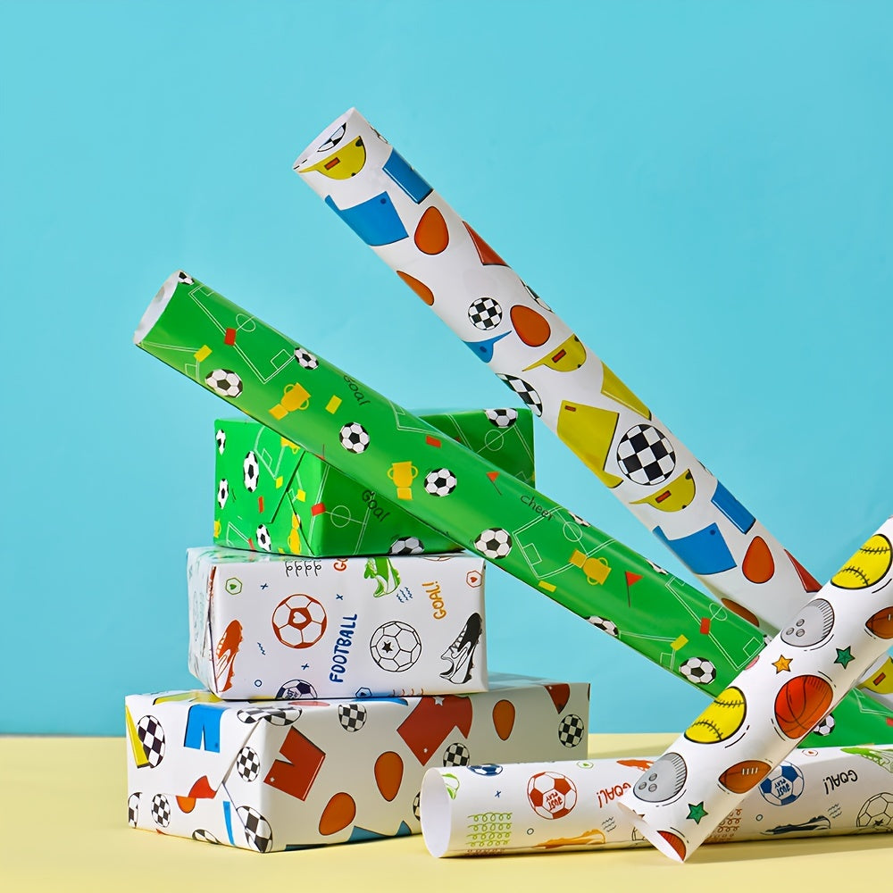 Colorful Cartoon Birthday Gift Wrapping Paper Roll