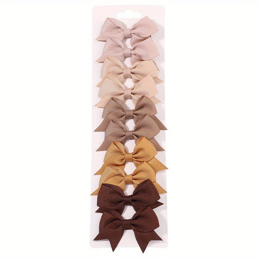 10pcs Baby Girls' Holiday Party Hair Clips Set