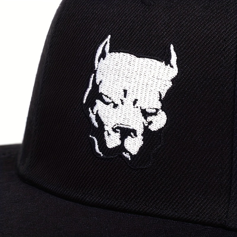 Men's Bulldog Pattern Baseball Cap for Outdoor Activities