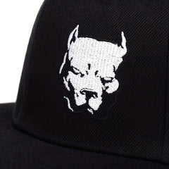 Men's Bulldog Pattern Baseball Cap for Outdoor Activities