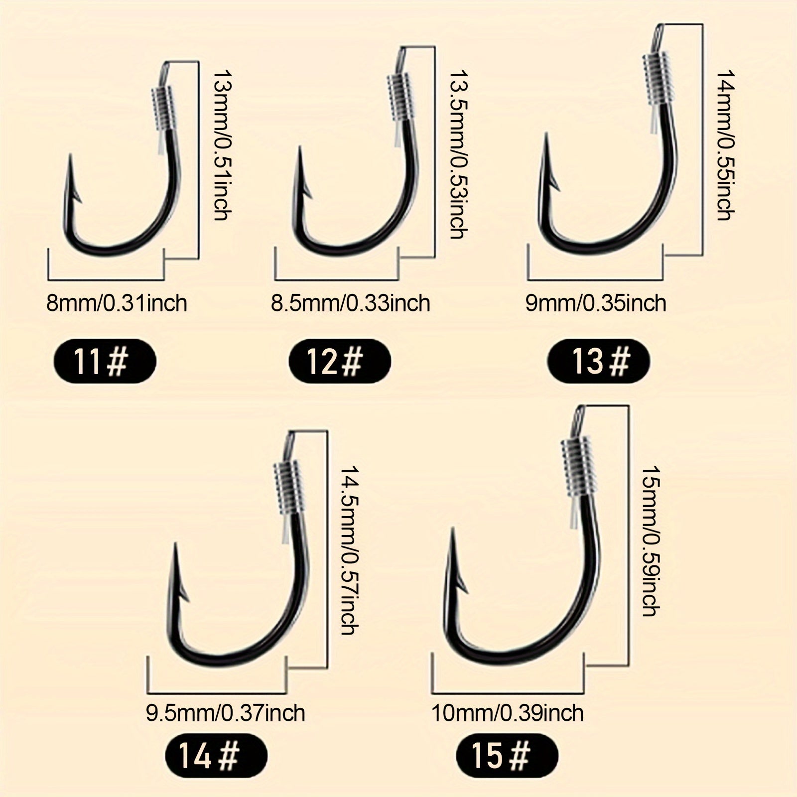 Stainless Steel Fishing Hooks Wire Set with 3 Hooks