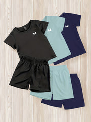 3 Boys Pigeon Outfit Shorts & T shirt Short Sleeves Crew Neck Casual Summer Kids