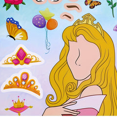 6pcs Princess Dress up Stickers for Kids Handcraft Tattoo Stickers