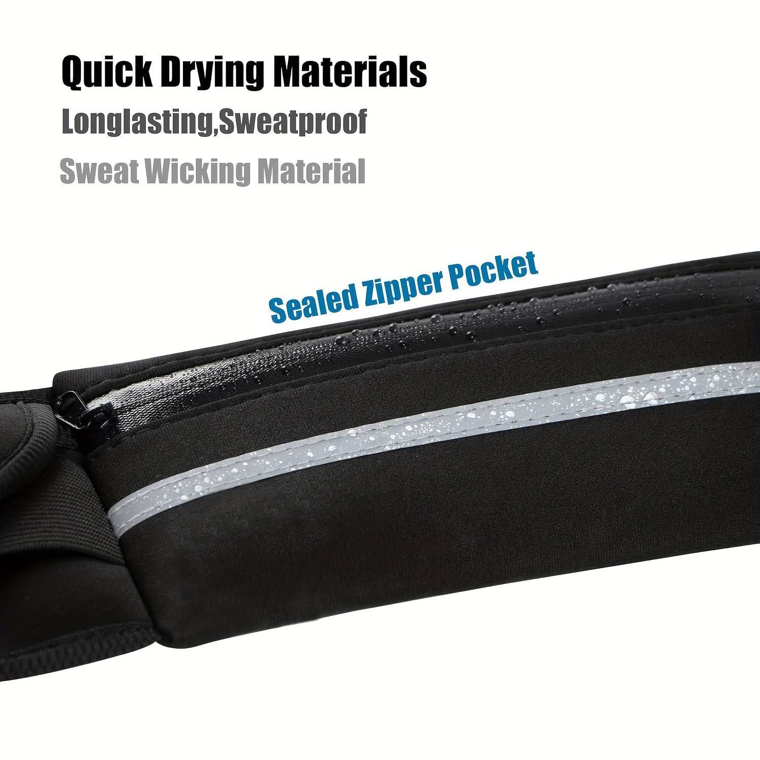 Sports Fitness Running Portable Belt With 2 Pockets Unisex Running Waist Bag
