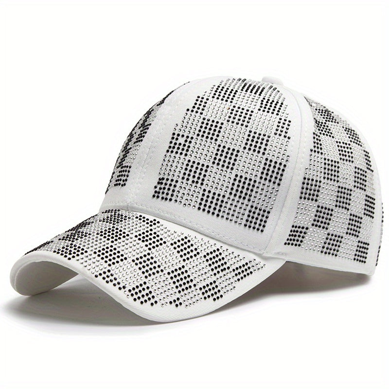 Plaid Baseball Cap Solid Cotton Dad Hat Adjustable Sun Hats
