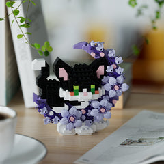 400 pcs DIY Particle Building Blocks Flowers Moonlight Mini Animal Series
