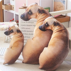 3D Simulation Dog Pillow Plush Toy Dog Doll