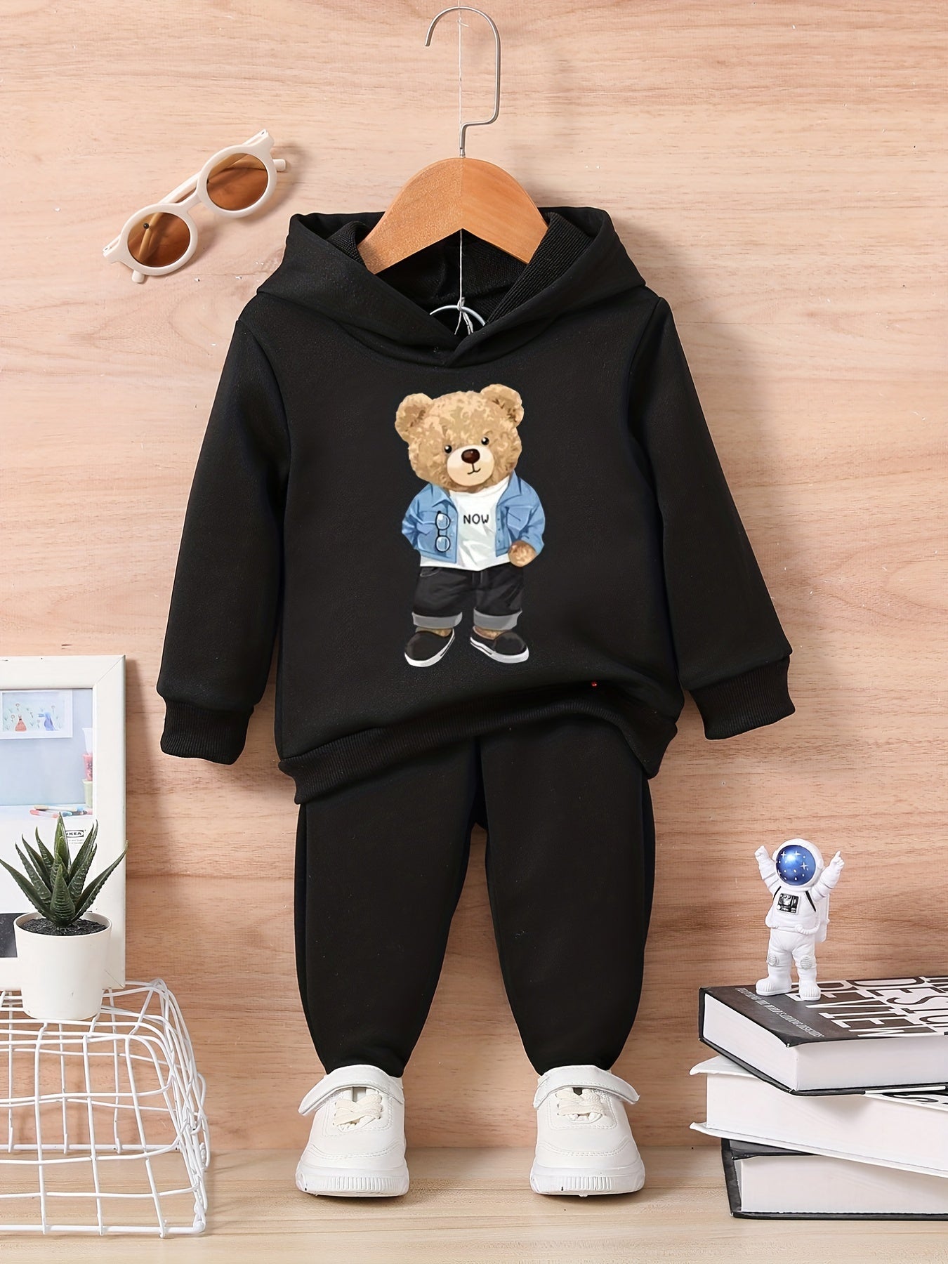 Bear Series Infant Baby Outfit Sweatshirt Hoodie Trousers Set