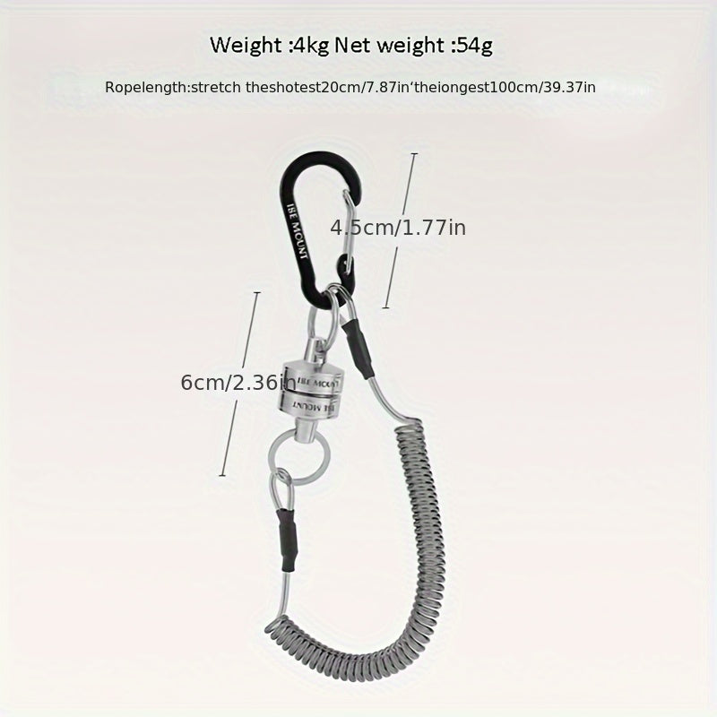 1pc Magnetic Steel Wire Slip Rope Outdoor Safety Fishing Quick Release Buckle