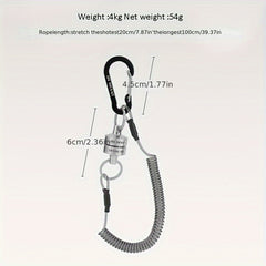 1pc Magnetic Steel Wire Slip Rope Outdoor Safety Fishing Quick Release Buckle