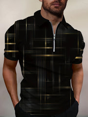 Men's Plaid Shirt Zipper Summer