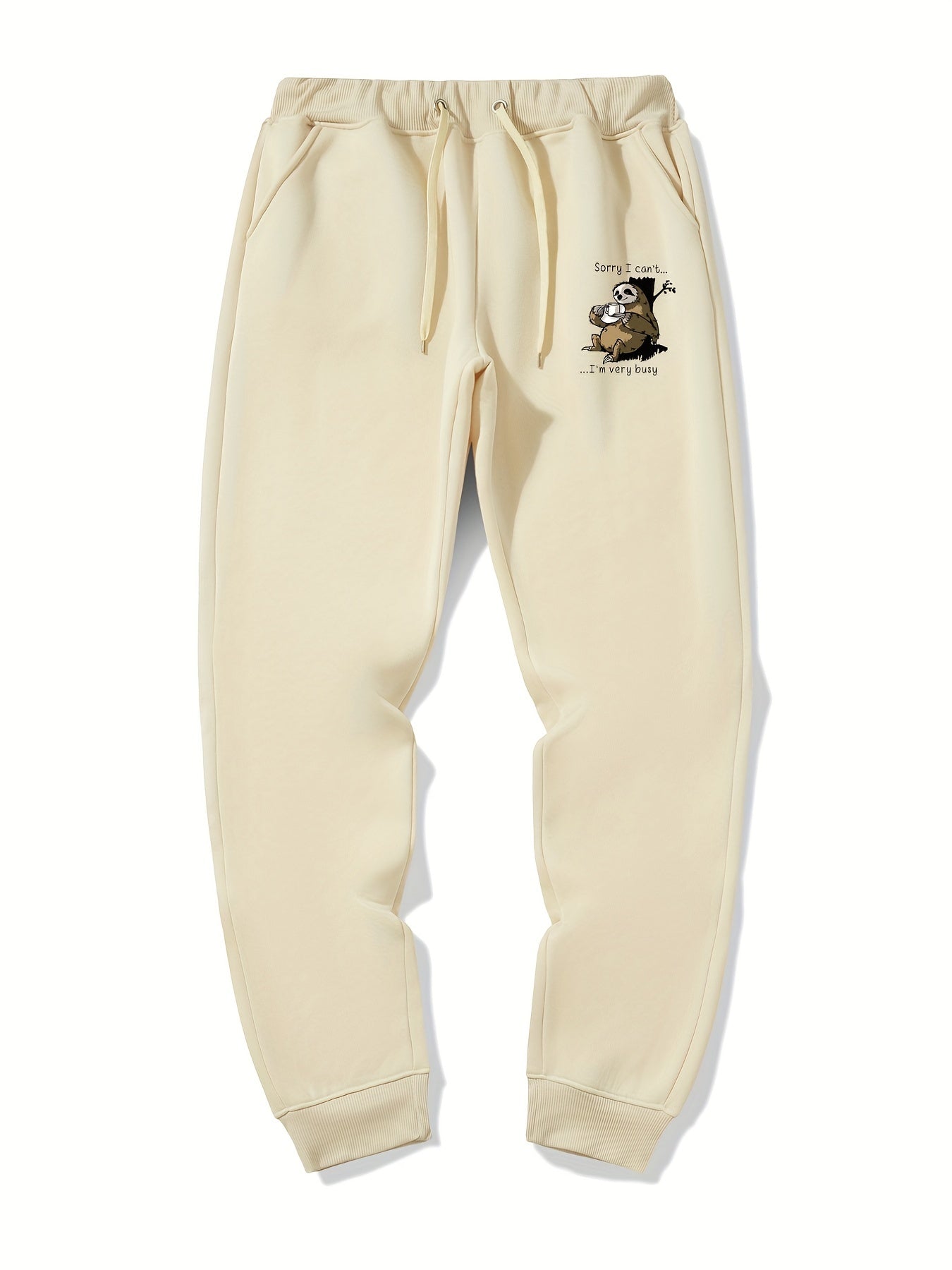 Panda Print Men's Drawstring Sweatpants