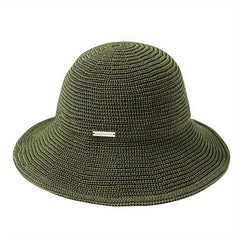 Women Casual Bucket Hat Solid Fisherman Hat Wide Brim Outdoor Hat For Women
