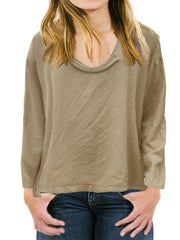 Casual Blouse Women's Solid Long Sleeve Stretch Top