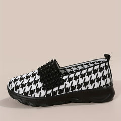 Women's Plaid Walking Shoes Lightweight Breathable Non slip