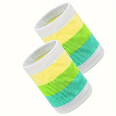 2pcs Thin Unisex Wrist Guard Anti-sweat Striped Wristband