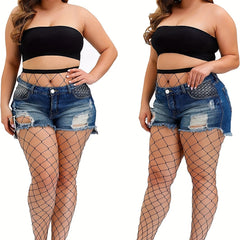 Sexy Stockings Women's Plus Argyle Patterned Fishnet Tights