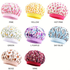 Kids Satin Bonnet Breathable Sleeping Cap Elastic Wide Band