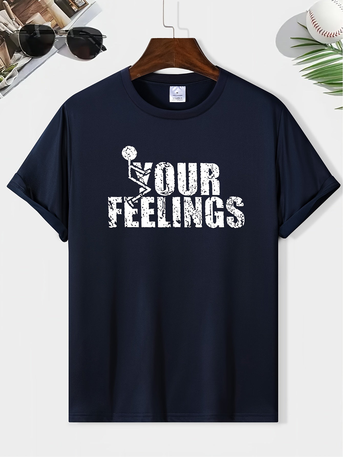 Basketball Print Men's Short Sleeve Sports Top For Training