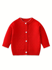 Baby Girls Button Sweater Cardigan for Spring Autumn Winter