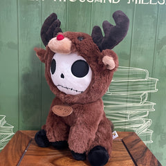 Christmas Elk Plush Toy Halloween Skull Doll Elk Stuffed Doll Birthday Gift