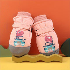 Winter Kids Skiing Finger Gloves Thick Warm Cartoon Gloves