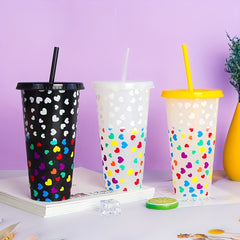 Halloween Straw Cup 710ml Plastic Drinking Cup