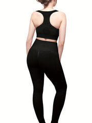 High Stretch Yoga Set Crop Top & Leggings Sporty Suit