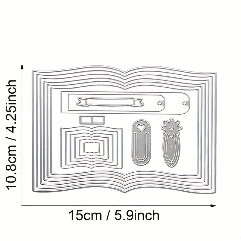 Metal Book Cutting Dies for Scrapbooking and DIY Craft