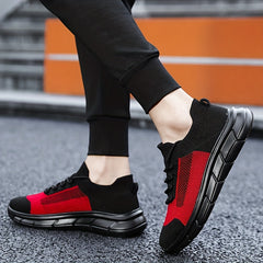 Men's Weave Knit Lace Up Casual Shoes Lightweight Sneaker