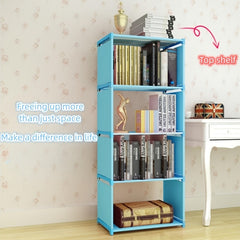 Modern Bookshelf Storage Shelf Student Storage Cabinet Coat Hanger