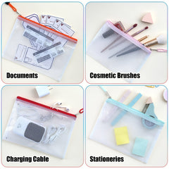 14pcs Mesh Zipper Pockets File Bags for Stitching & Organized Storage