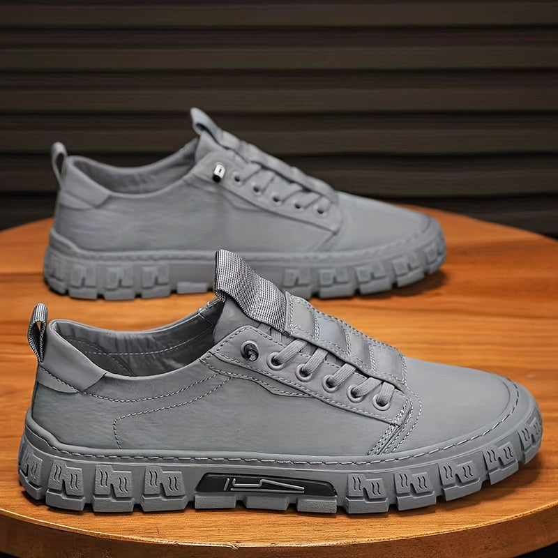 Men's Breathable Canvas Lace-up Skate Shoes
