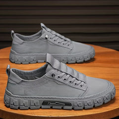 Men's Breathable Canvas Lace-up Skate Shoes