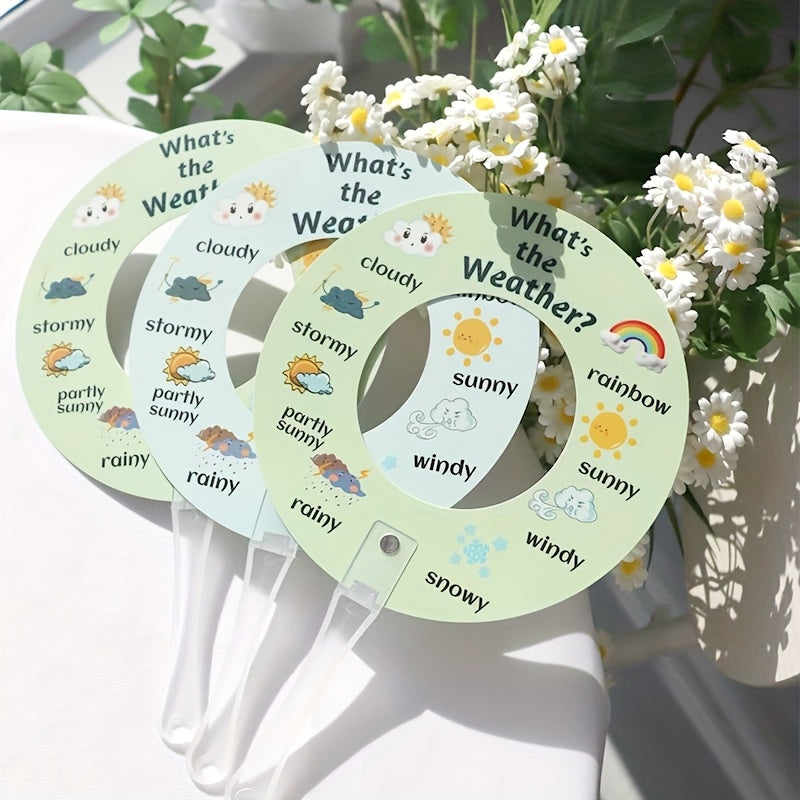 2pcs Weather Signal Cards for Interactive Learning