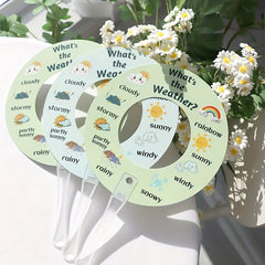 2pcs Weather Signal Cards for Interactive Learning
